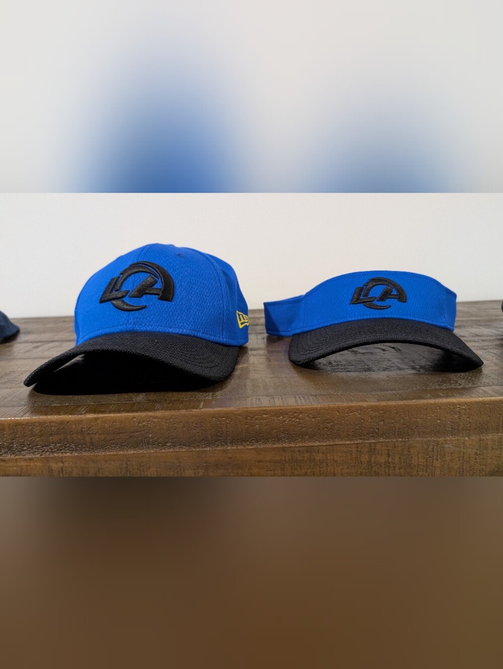 New Era Blue and Black LA Cap and Visor Set